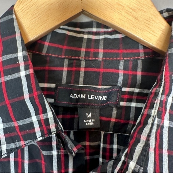 Adam Levine red plaid button front long sleeve shirt - Picture 2 of 4